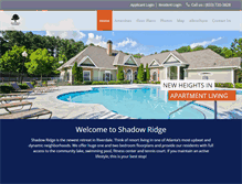 Tablet Screenshot of liveatshadowridge.com